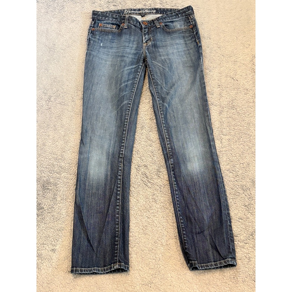 Gap 1969 Premium Skinny Jeans Womens 6A Blue Faded Stretch Denim Pants